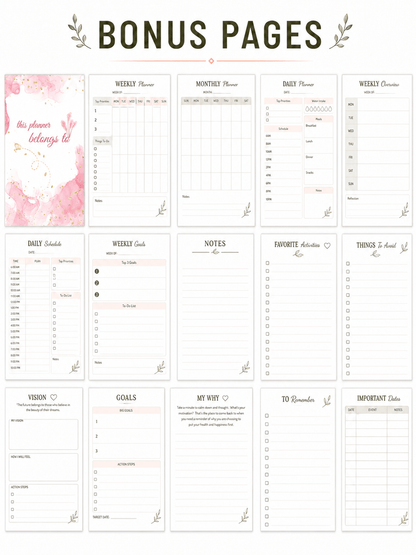 Stop feeling lost about your wellness routine — this printable planner shows you what to track, what to plan, and how to stay organized one gentle page at a time. - My Store